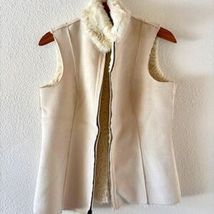 White Suede Vest / Reversible